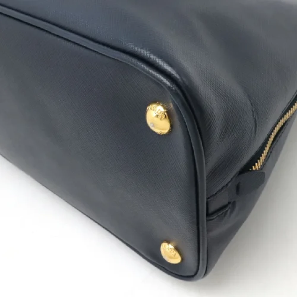 Prada Vintage Pre-owned Leather handbags Blue Dames
