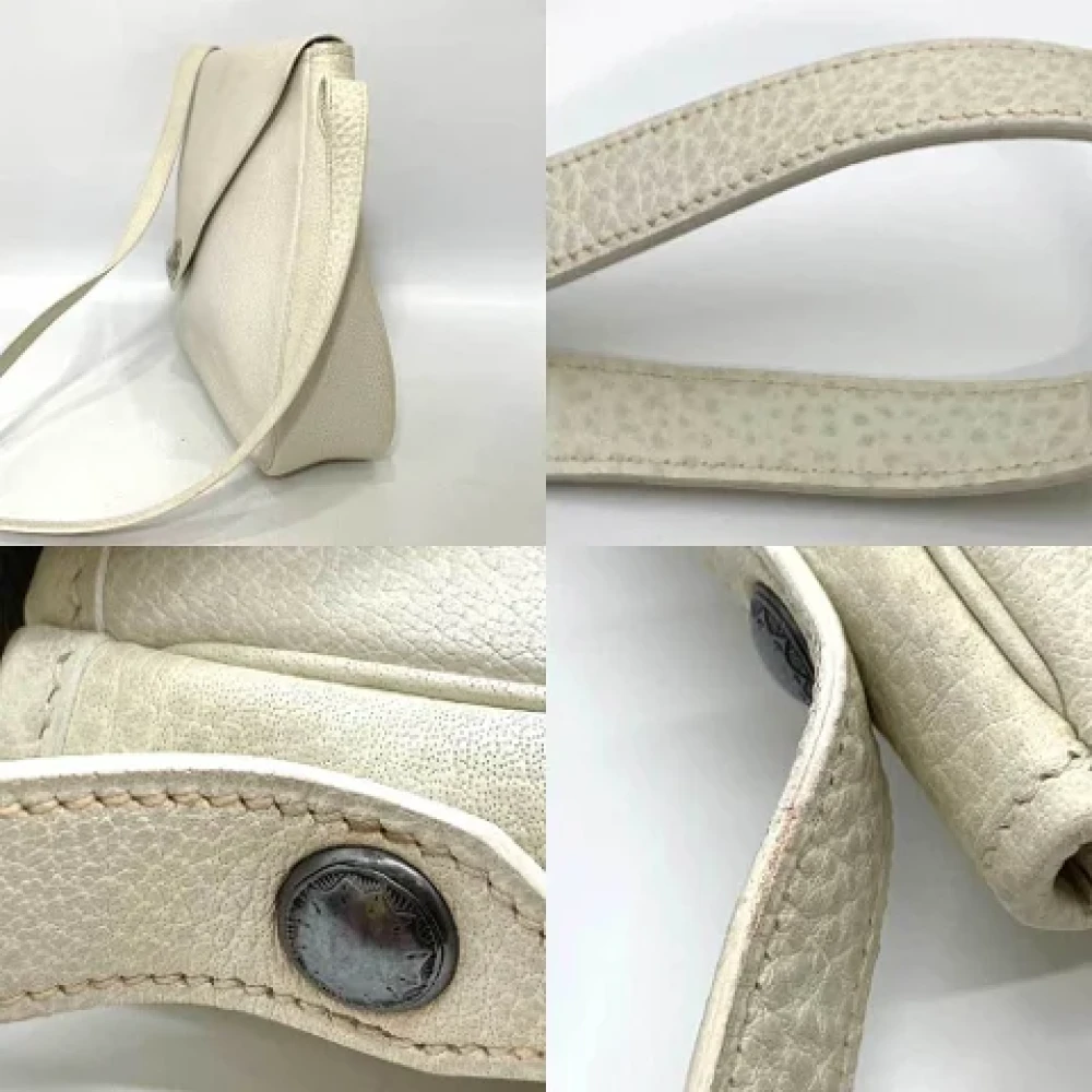 Hermès Vintage Pre-owned Leather shoulder-bags White Dames