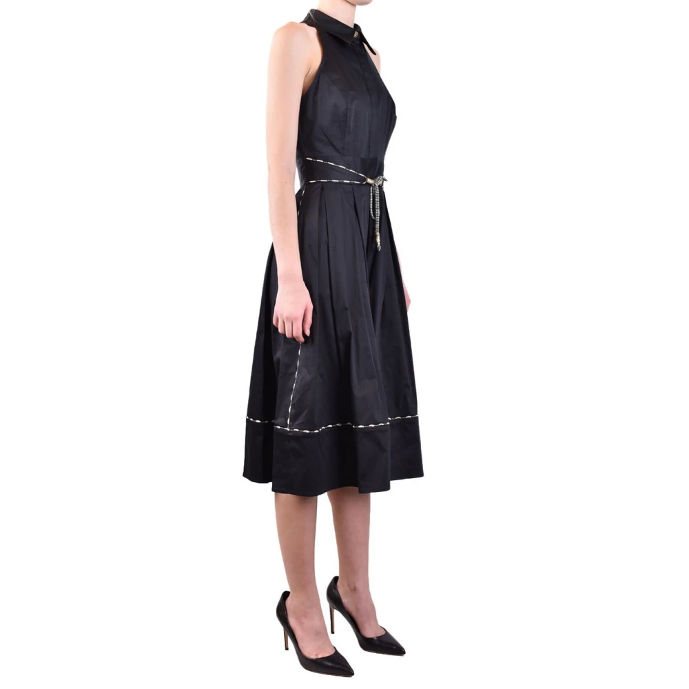 Elisabetta Franchi Zwarte Elegante Jurk Statement Black Dames