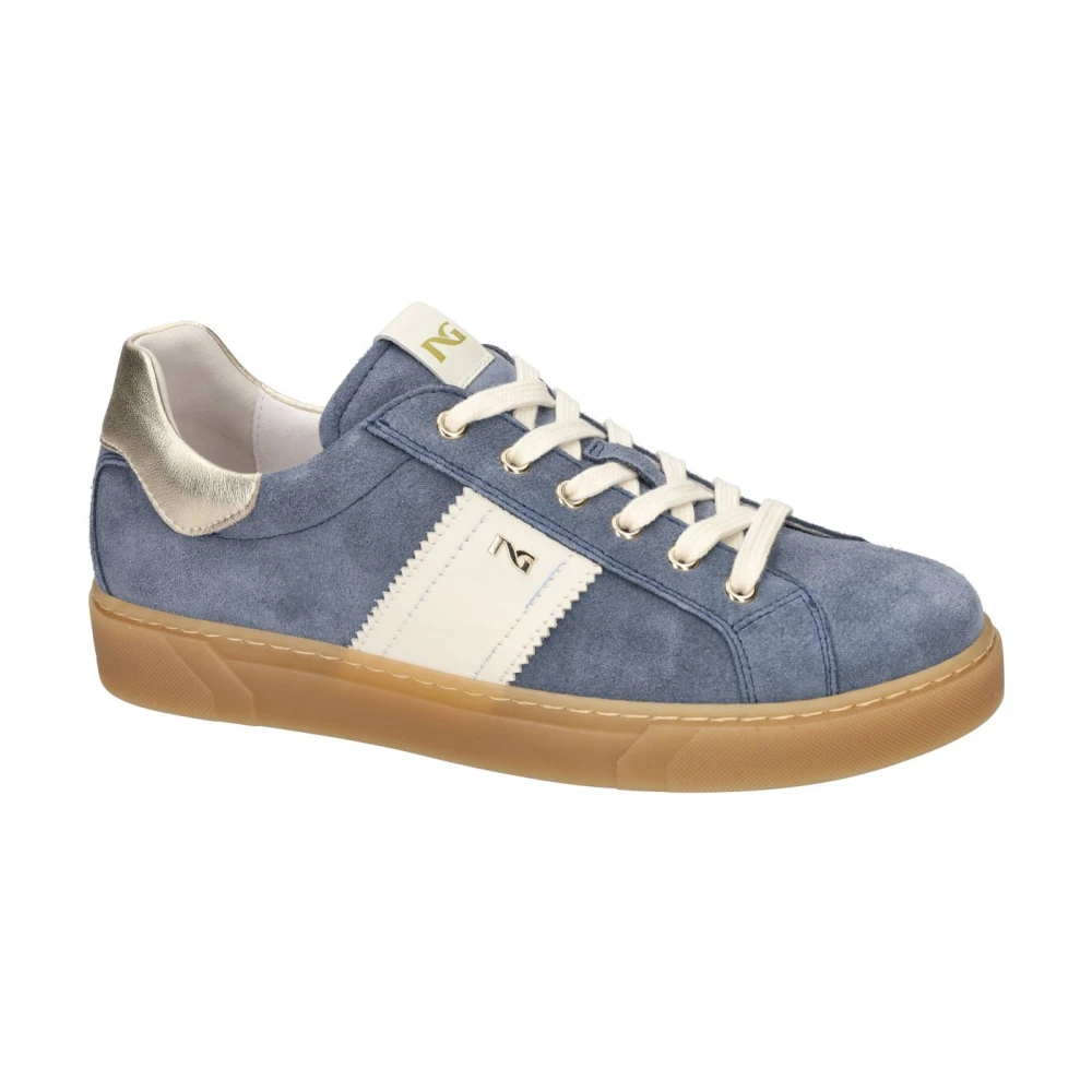 Nerogiardini E513004D Velour Sneaker Dames Schoenen Blauw