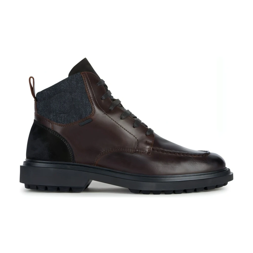 Geox Men's Brown Lace-Up Ankle Boots