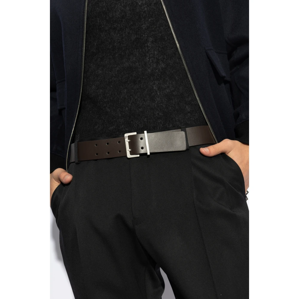 Salvatore Ferragamo Leren riem Brown Heren