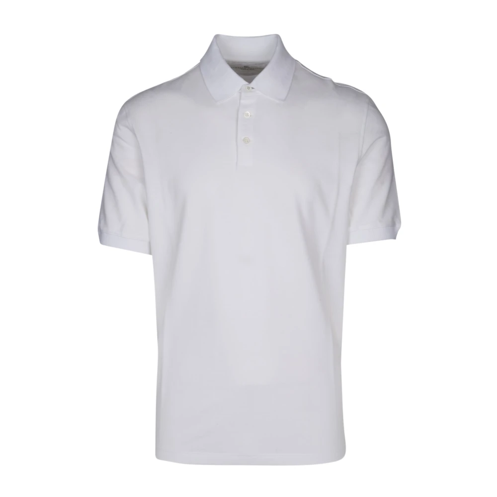 BRUNELLO CUCINELLI Klassieke Polo Shirt voor Mannen White Heren