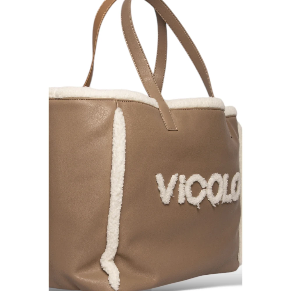 ViCOLO Eco-Leren Teddy Tas in Beige Dames
