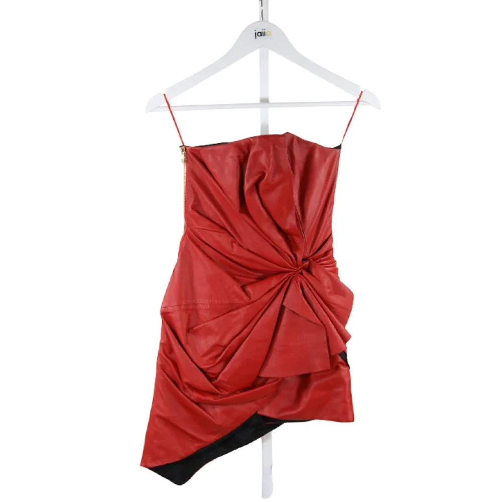 Alexandre Vauthier Pre-owned Leather dresses Red Dames