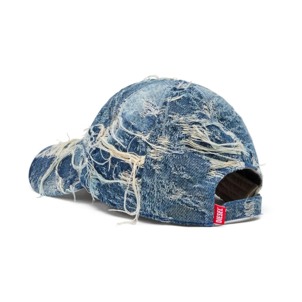 Diesel Denim Versleten Hoeden Indigo Blauw Blue Heren