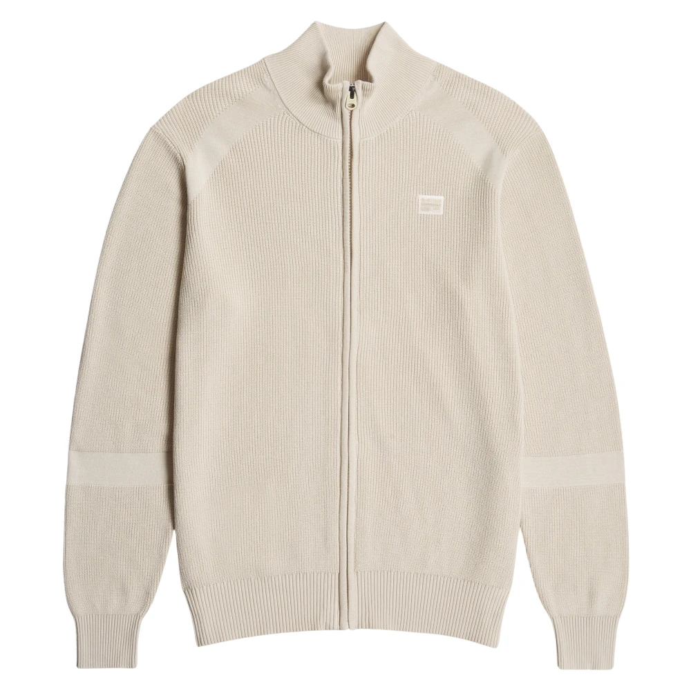 G-Star Klassieke Zip Gebreide Trui Beige Heren