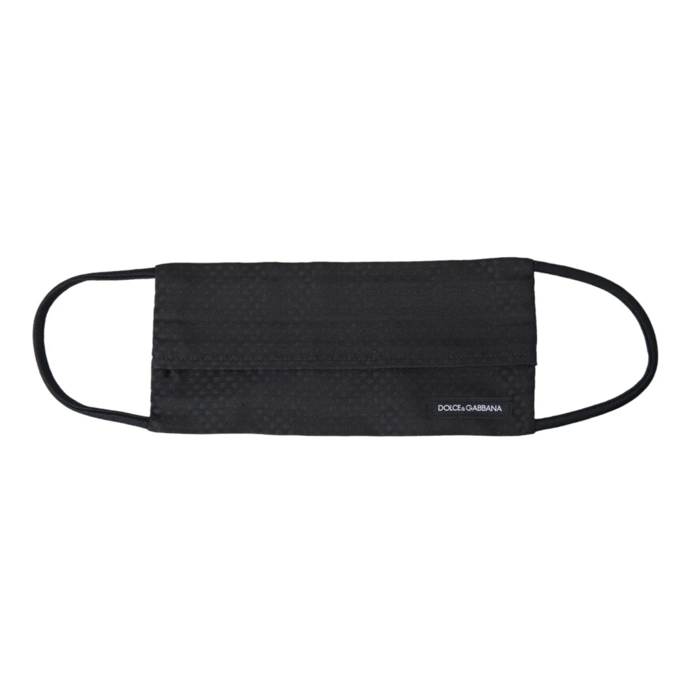Dolce & Gabbana Unisex Black Silk Adjustable Necktie Face Mask