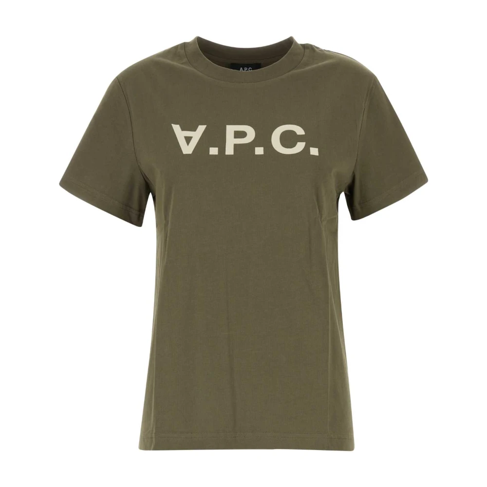 A.p.c. Militair Groene Katoenen T-shirt Green Dames