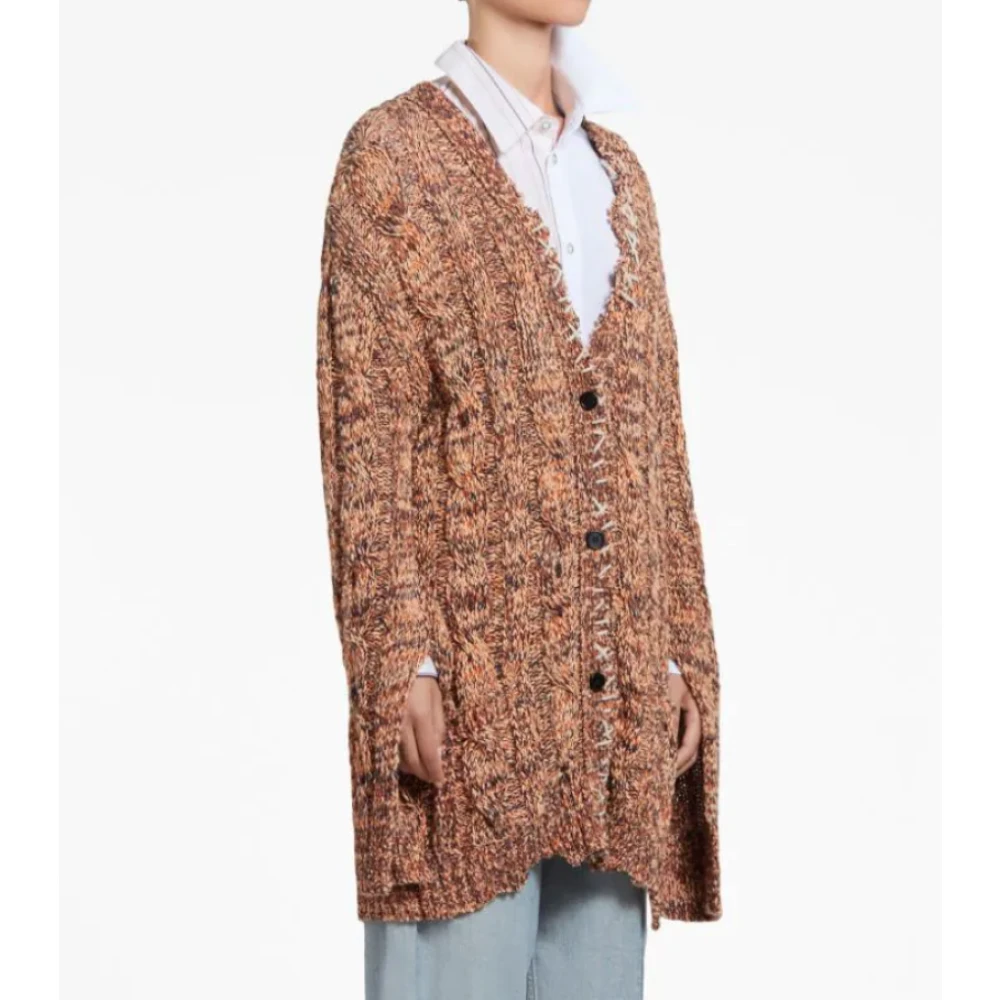Marni Oversized Cardigan Roestbruin Multicolor Dames