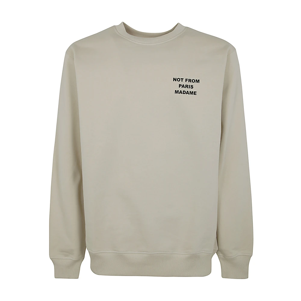 Drole de Monsieur Slogan Sweatshirt Mastic Beige Heren