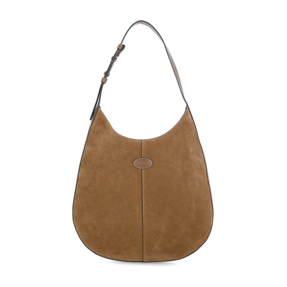 TOD'S Bruine Suède Lederen Schoudertas Brown Dames