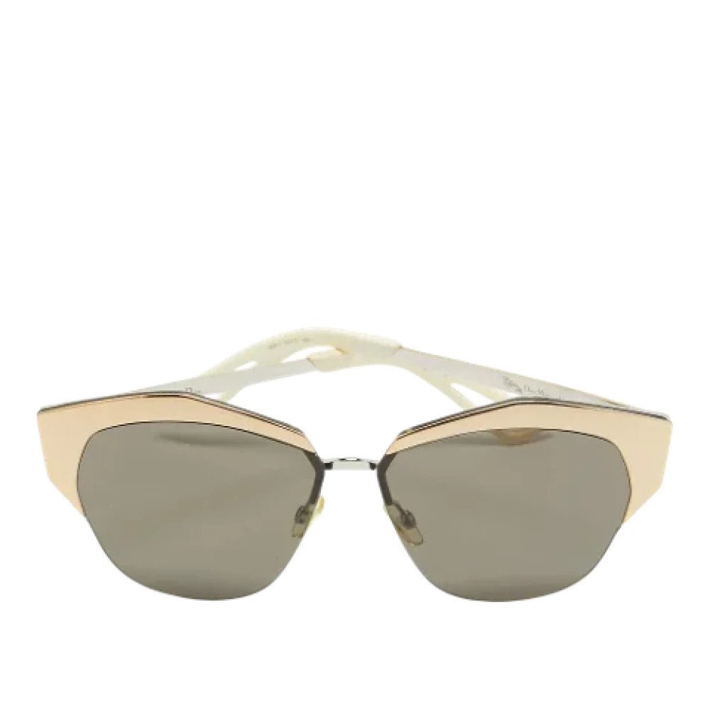 Pre-owned Gullacetat Dior solbriller