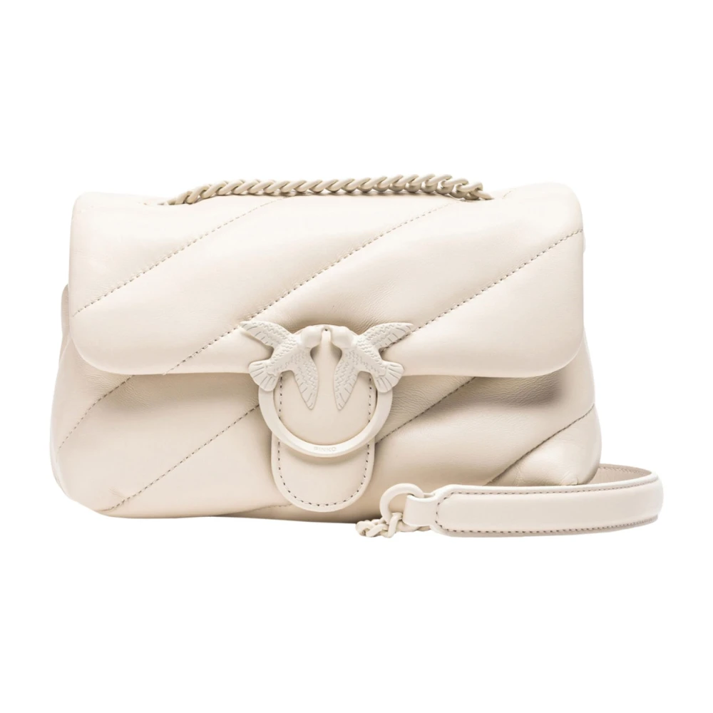Pinko Kleur Blok Liefde Tas Puff White Dames