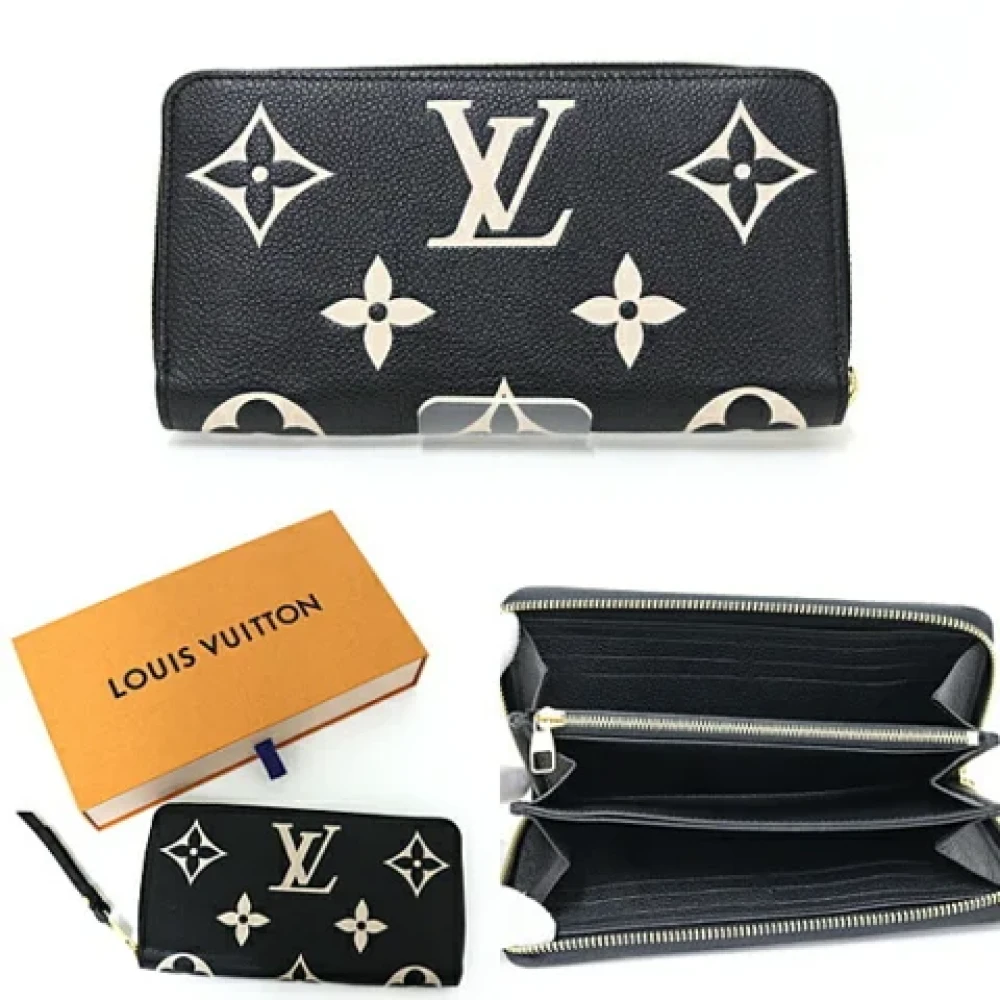 Louis Vuitton Vintage Pre-owned Leather wallets Black Dames