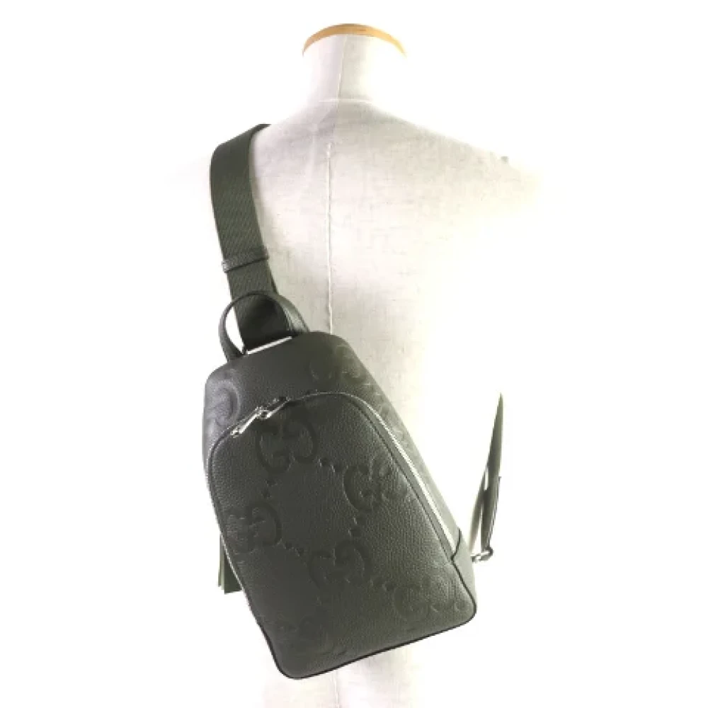 Gucci Vintage Pre-owned Leather gucci-bags Green Dames
