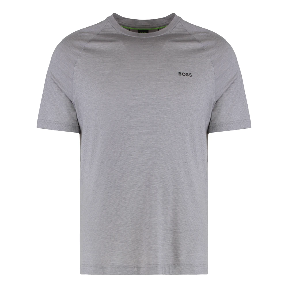 Hugo Men's Gray T-Shirts, Xs, Slim Fit Sports T-Shirt