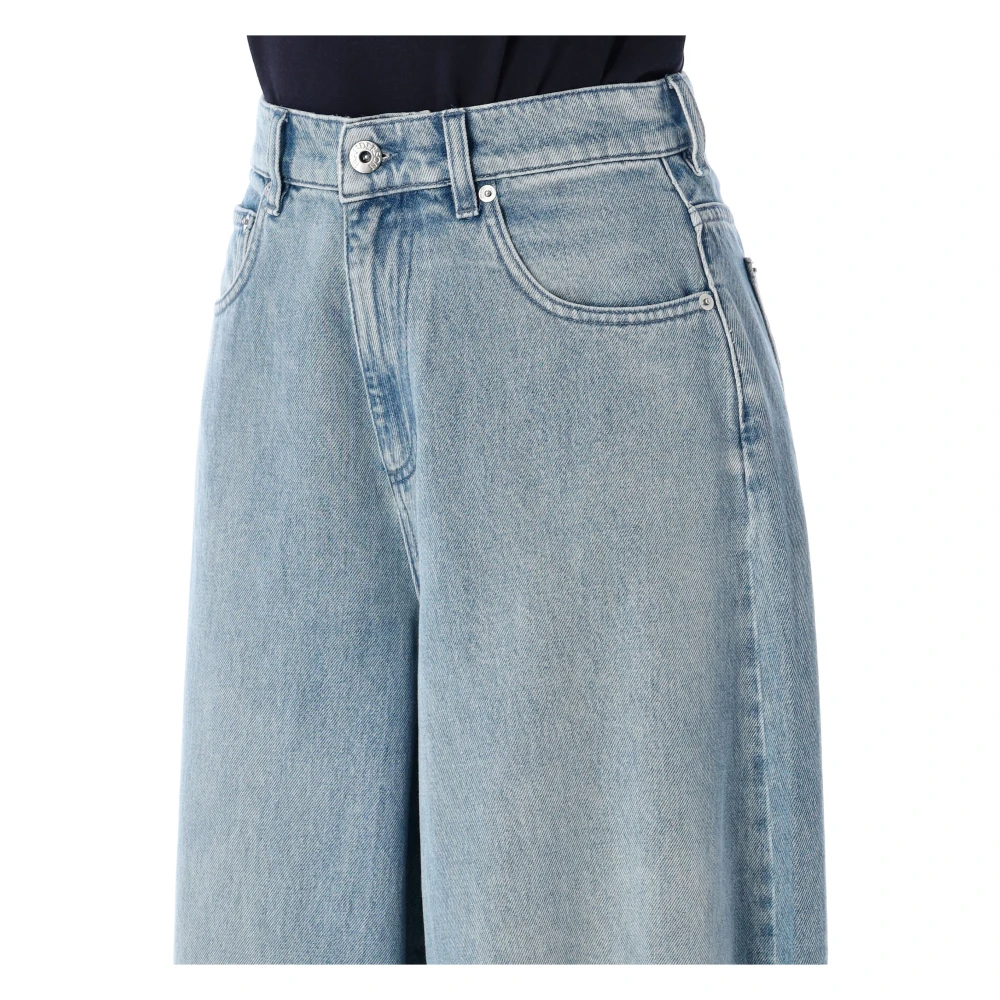 JW Anderson Lichtblauwe Gespmanchet Jeans Blue Dames