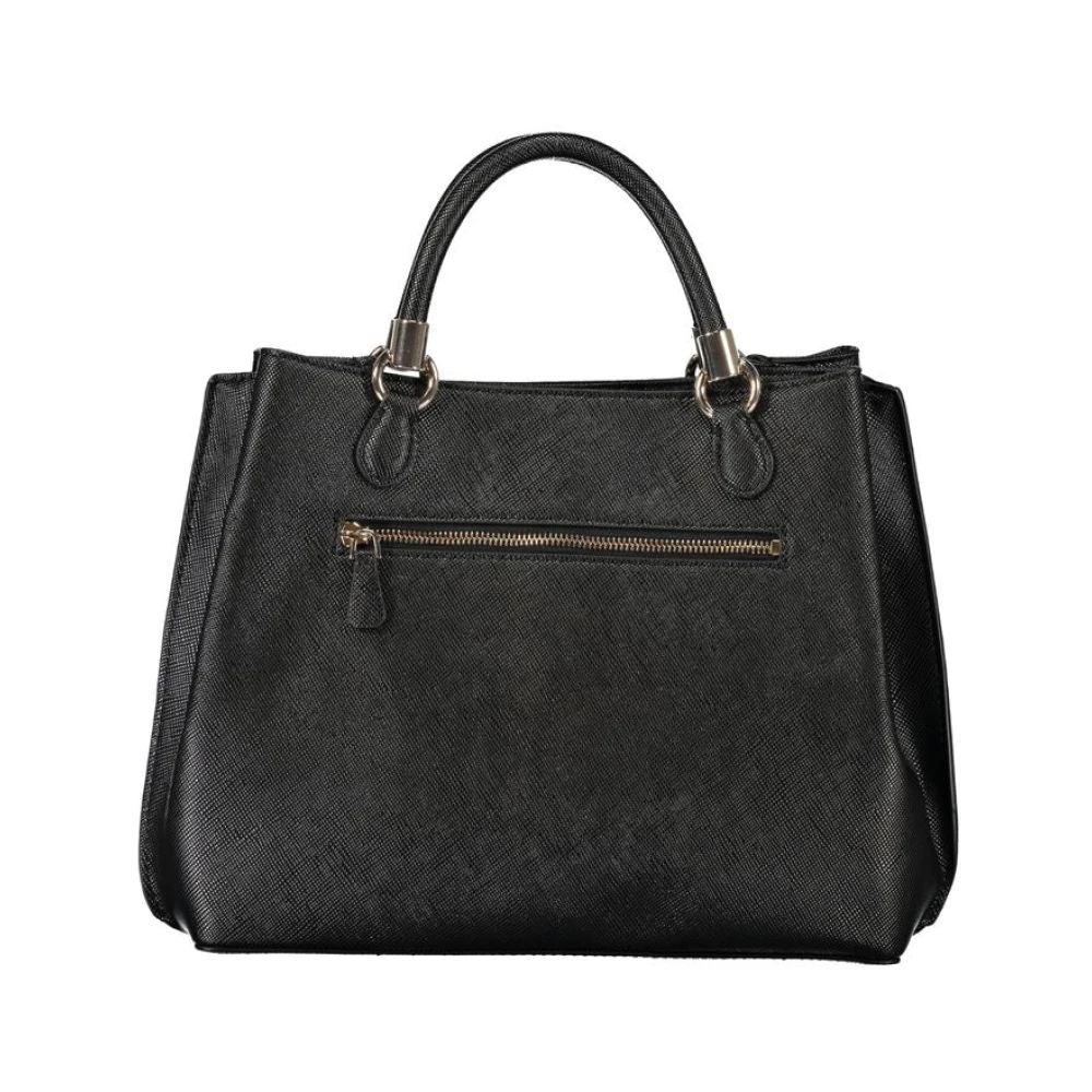 Guess Zwarte polyethyleen handtas met verstelbare schouderband en meerdere compartimenten Black Dames