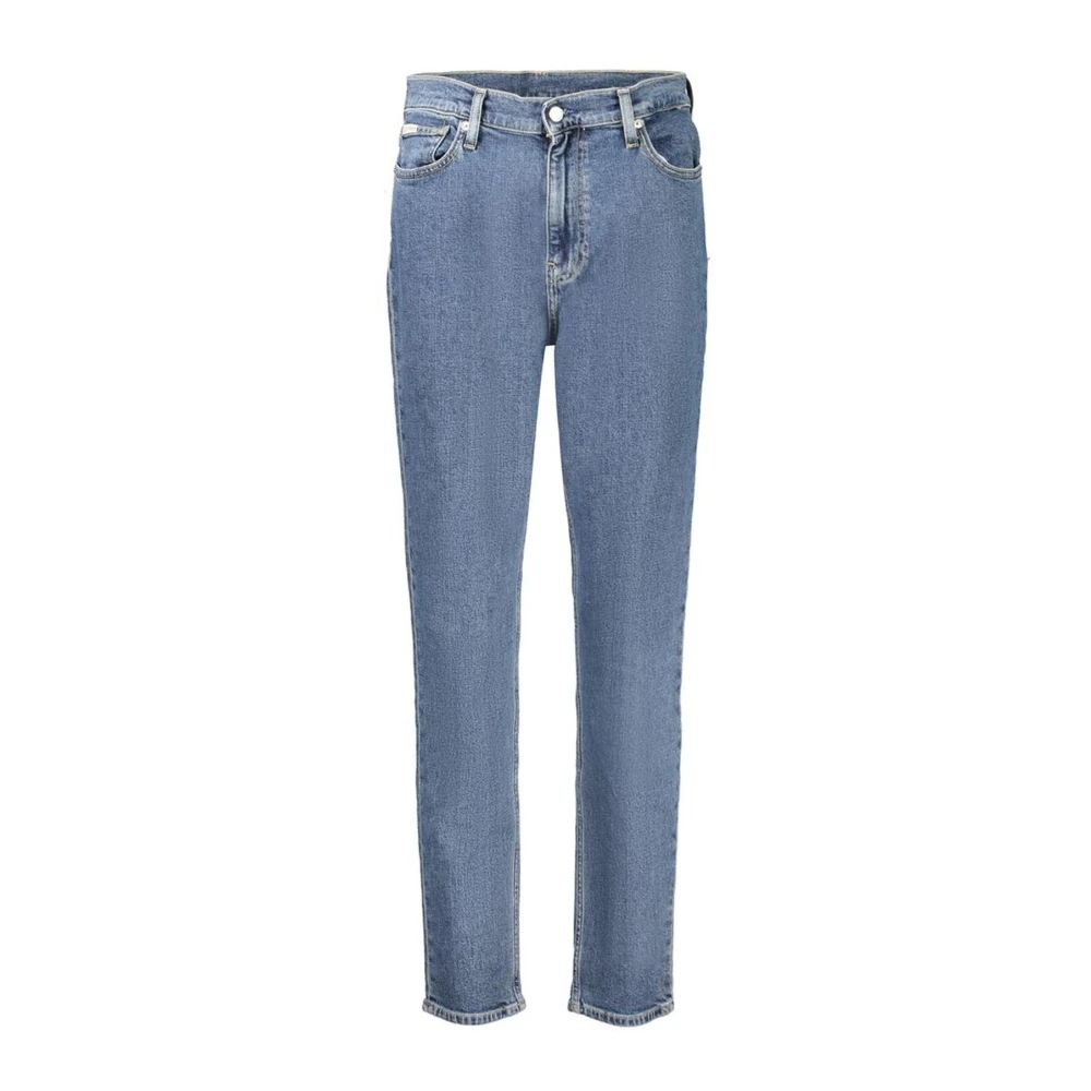 Calvin Klein Blauwe Katoenen Denim Jeans en Broeken Blue Dames