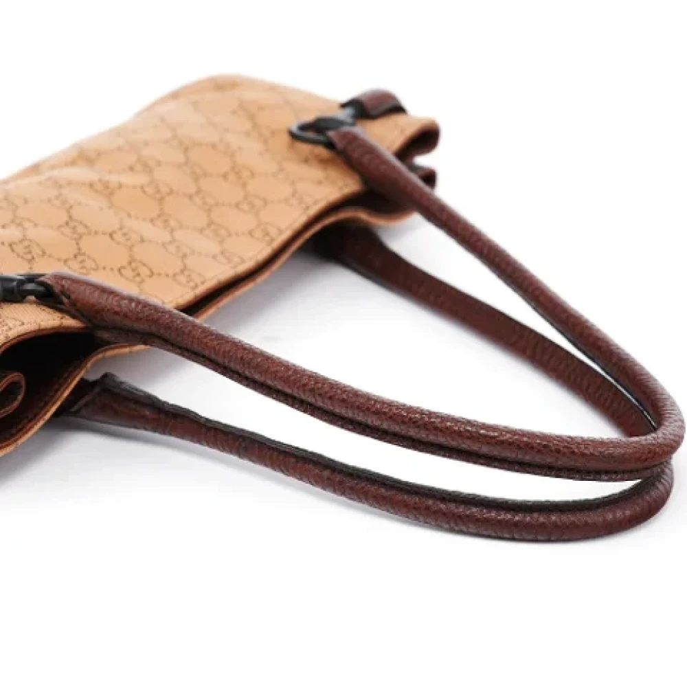 Gucci Vintage Pre-owned Leather gucci-bags Beige Dames
