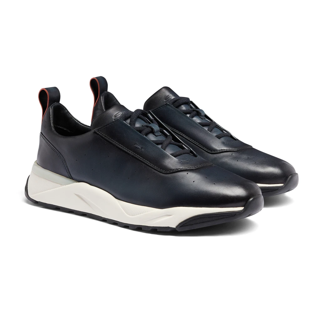Santoni Lage sneakers met perforaties