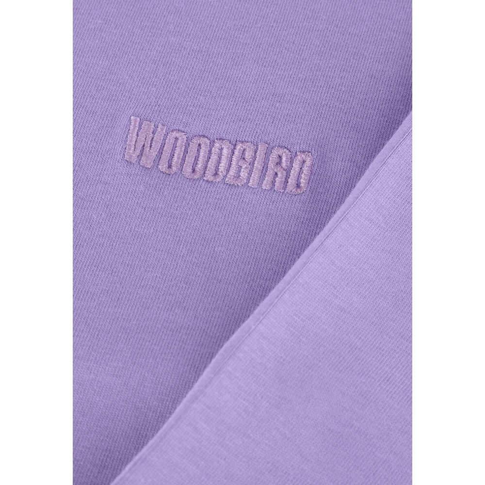 Woodbird Paarse Base Tee voor Casual Look Purple Heren