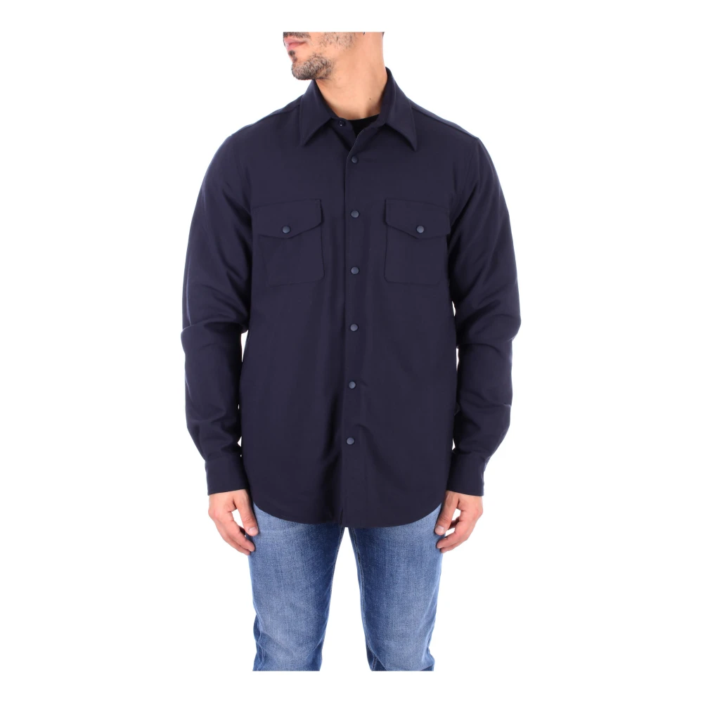 Aspesi Shirt Jacket Blue Heren