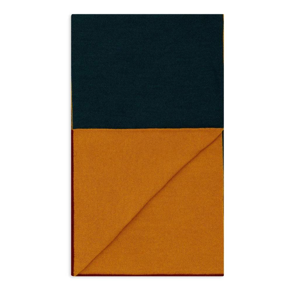 Gallo Groene Wol Zijde Kasjmier Sjaal Multicolor Dames