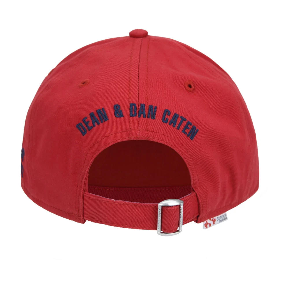 Dsquared2 Logo Baseball Cap met gesp Red Unisex