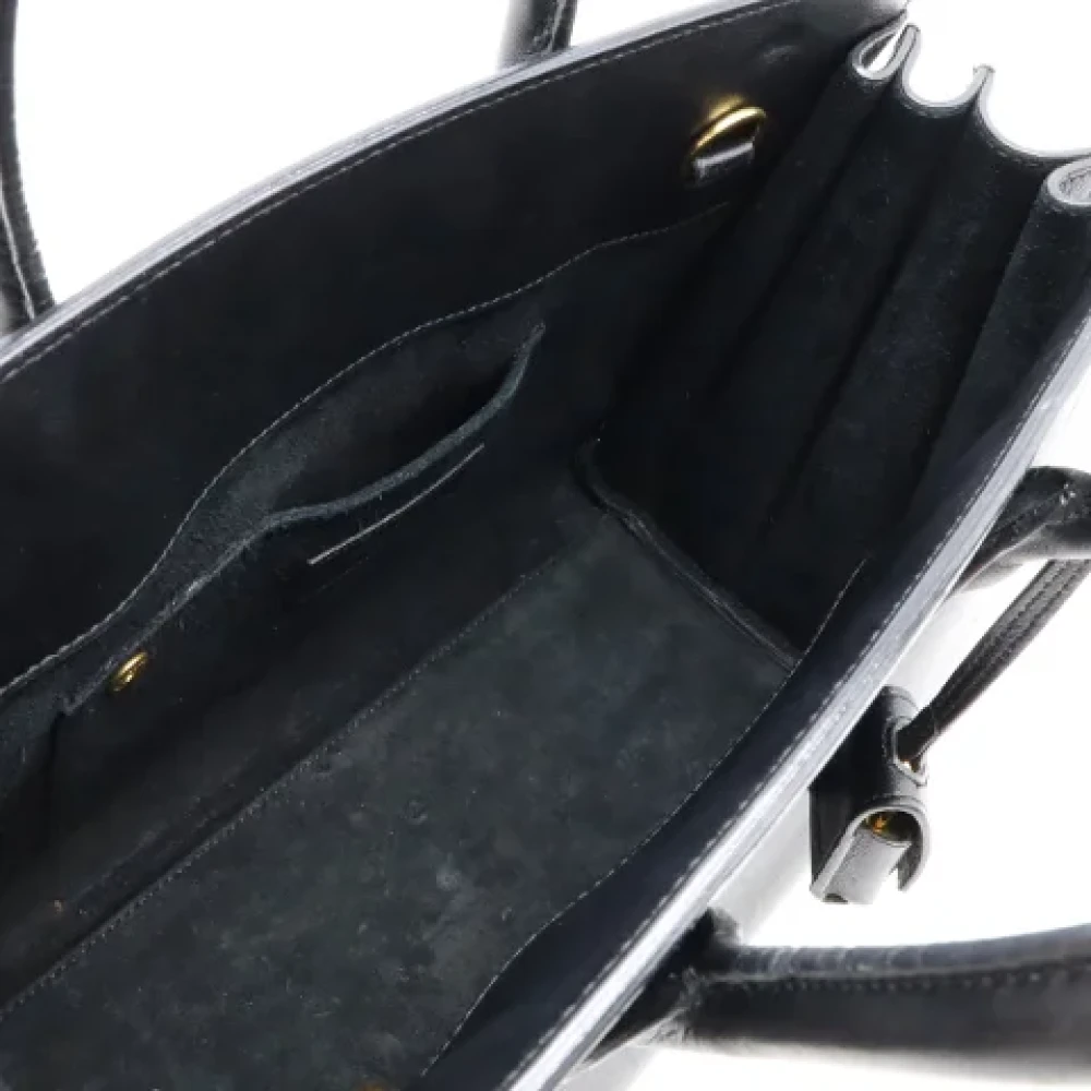 Yves Saint Laurent Vintage Pre-owned Leather handbags Black Dames