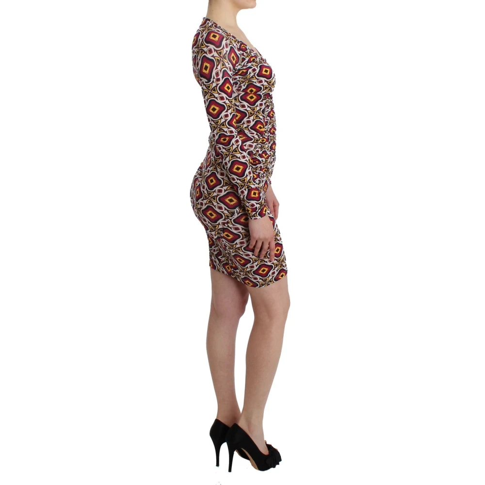 Gianfranco Ferré Elegante Multicolor Cocktailjurk met V-hals Multicolor Dames
