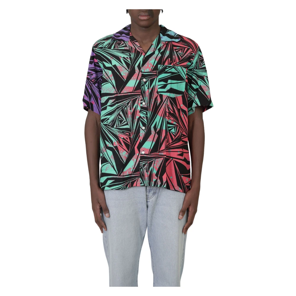 Aries Kleurrijke Vortex Hawaiian Shirt Multicolor Heren