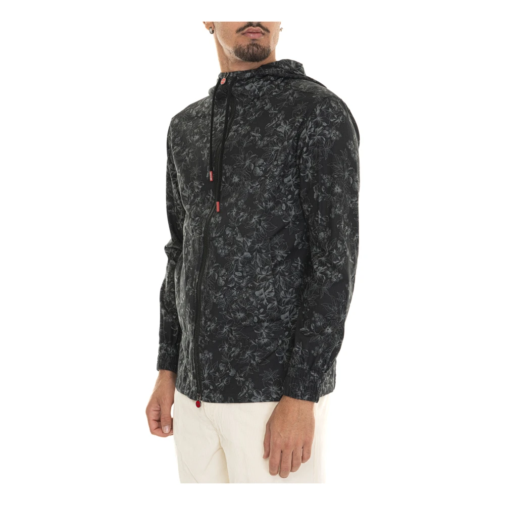 Kiton Bloemenrits Sweatshirt Gray Heren