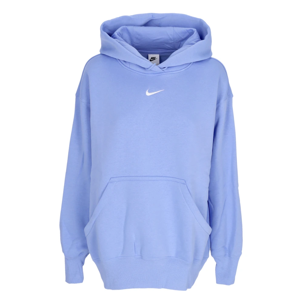 Nike Phoenix Fleece Oversized Pullover Hoodie Blue, Dam