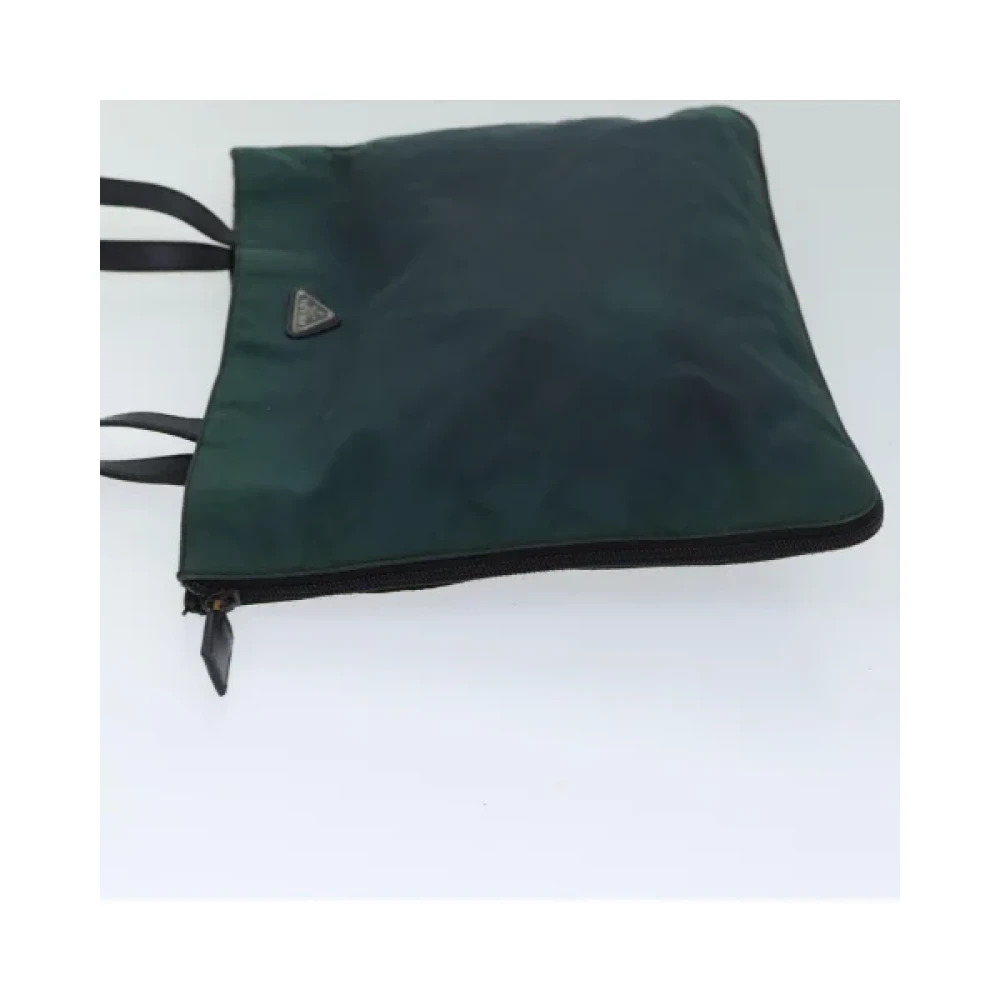 Prada Vintage Pre-owned Nylon prada-bags Green Dames