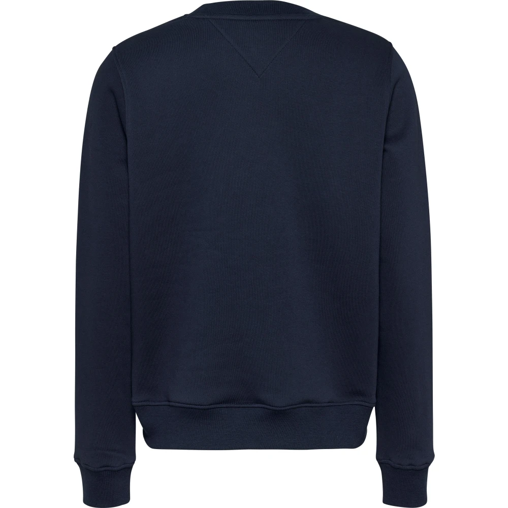 Tommy Jeans Blauwe trui met minimaal logo Blue Dames