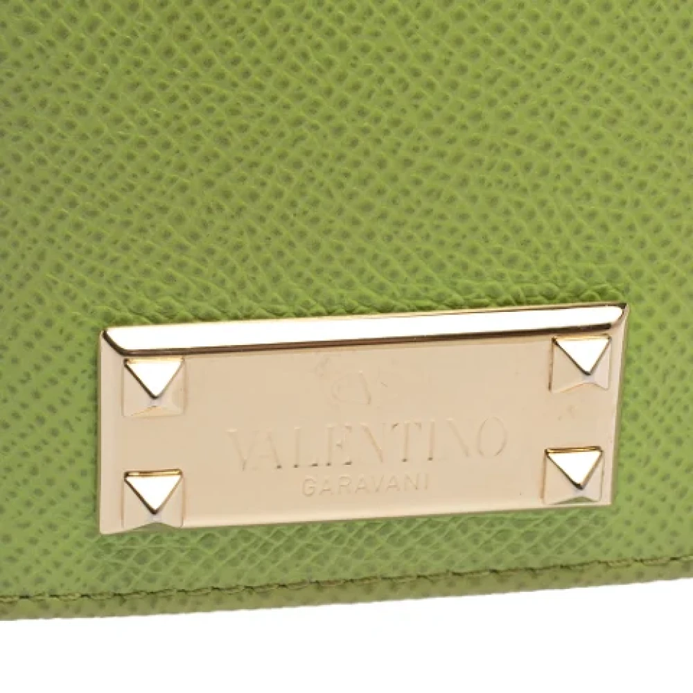 Valentino Vintage Pre-owned Leather home-office Green Dames