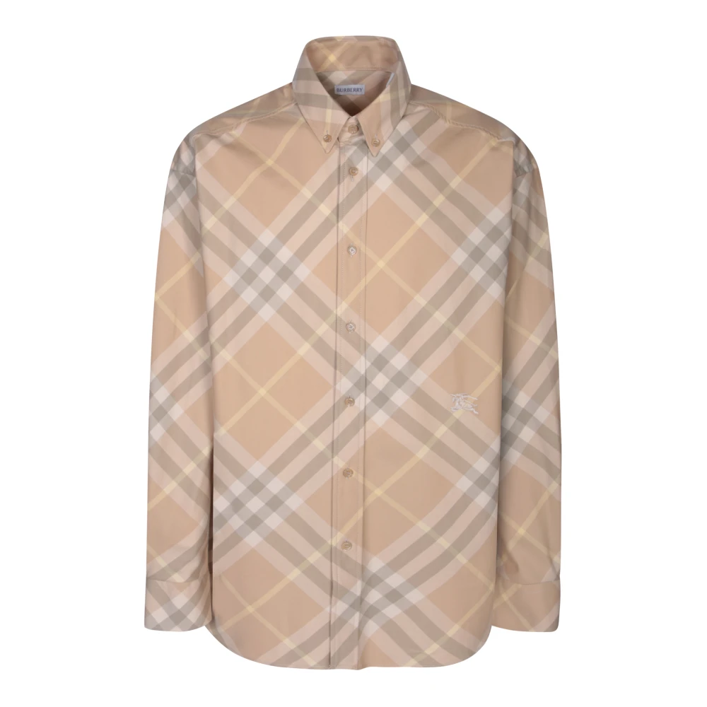 Burberry Vintage Check Patroon Geborduurd Overhemd Multicolor Heren