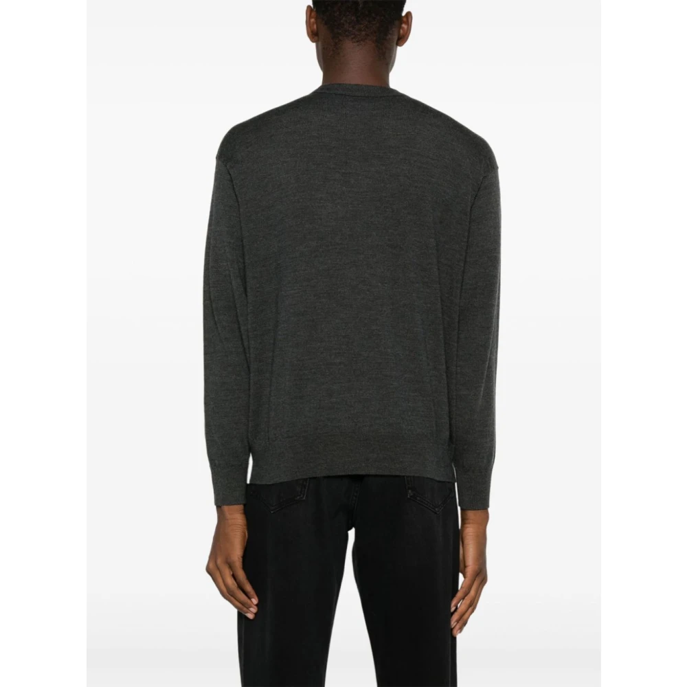 Emporio Armani Gezellige Wollen Trui voor Winterdagen Gray Heren
