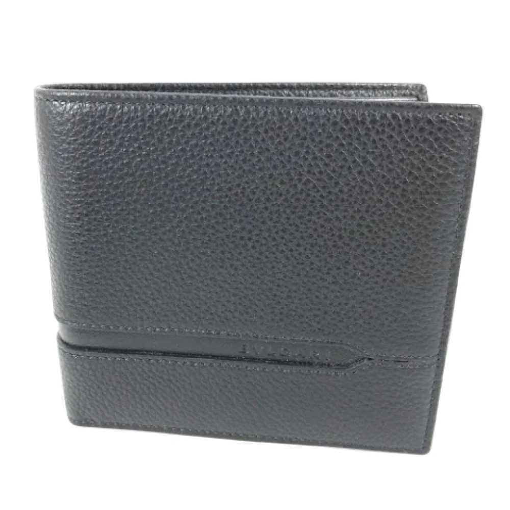 Bvlgari Vintage Pre-owned Leather wallets Black Heren
