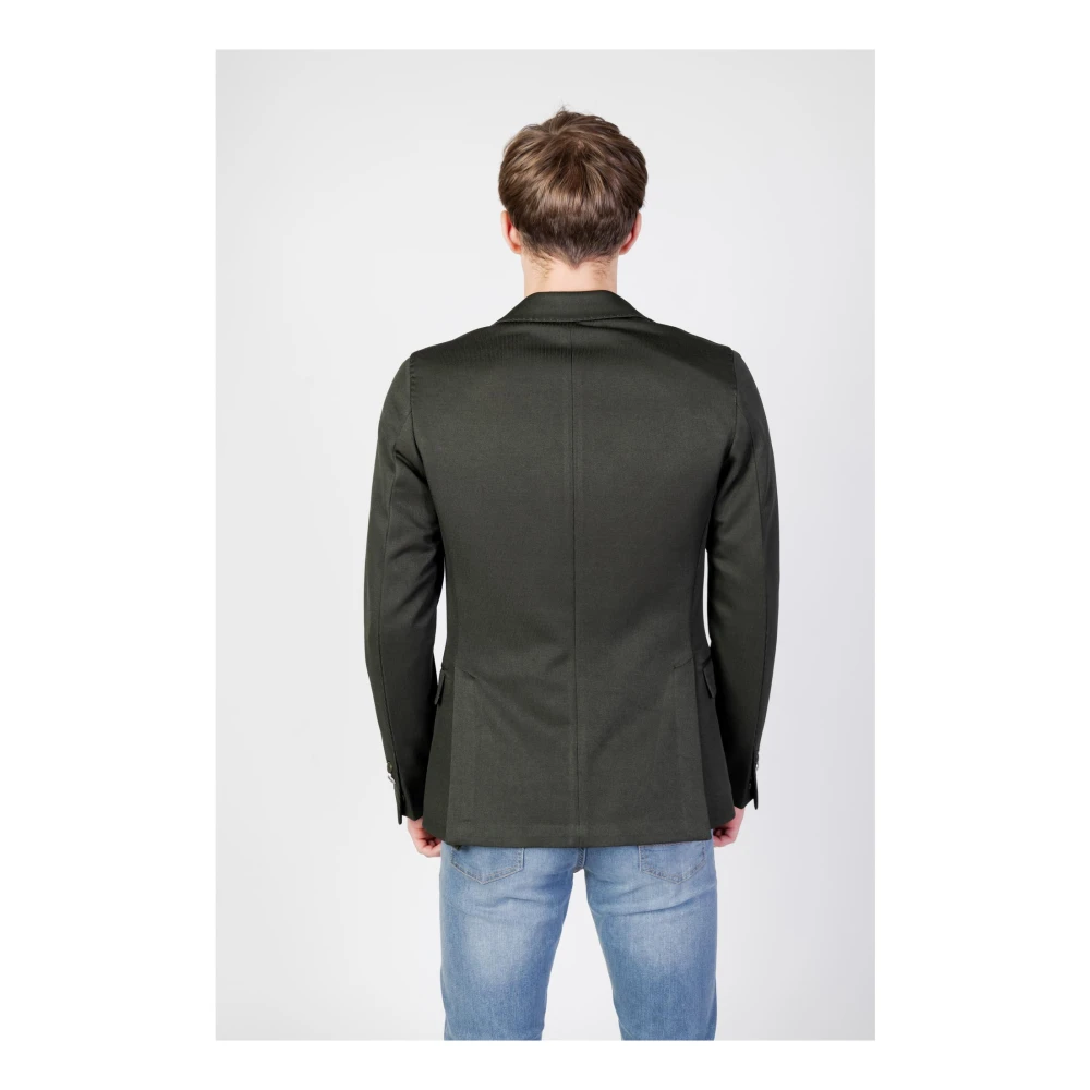Mulish Groene Blazer Met Knopen Lange Mouwen Green Heren