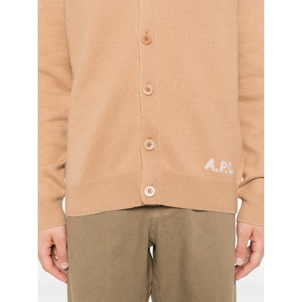 A.p.c. Kenny Camel Vest Brown Heren