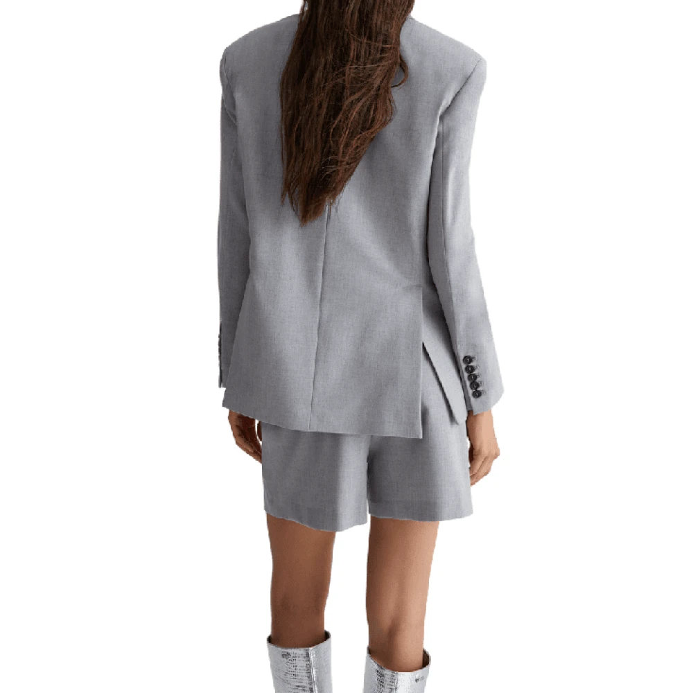 Liu Jo Grijze Frozen Blazer met splitten Gray Dames