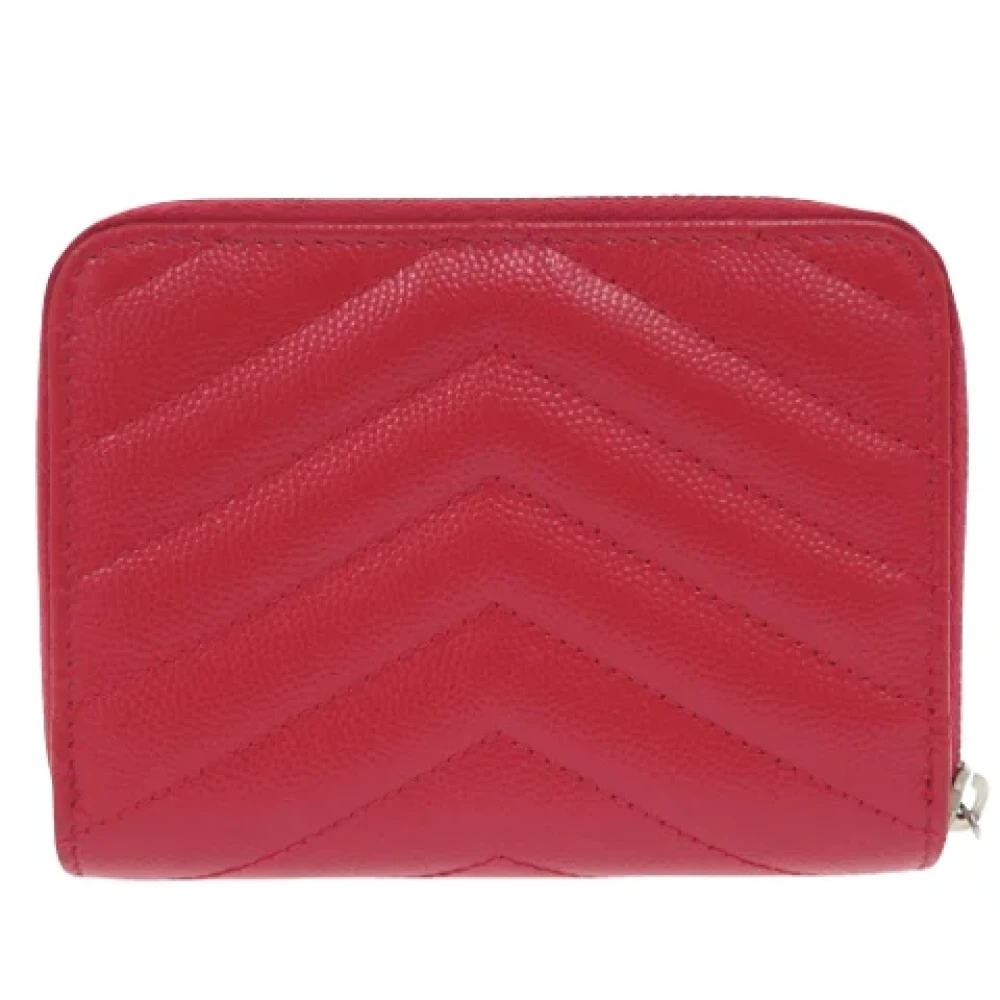 Saint Laurent Vintage Pre-owned Leather wallets Red Dames