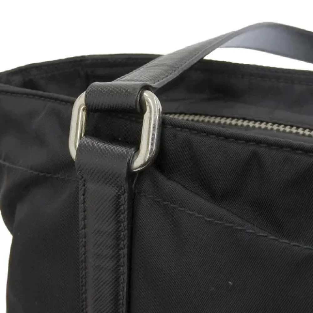 Prada Vintage Pre-owned Canvas prada-bags Black Dames
