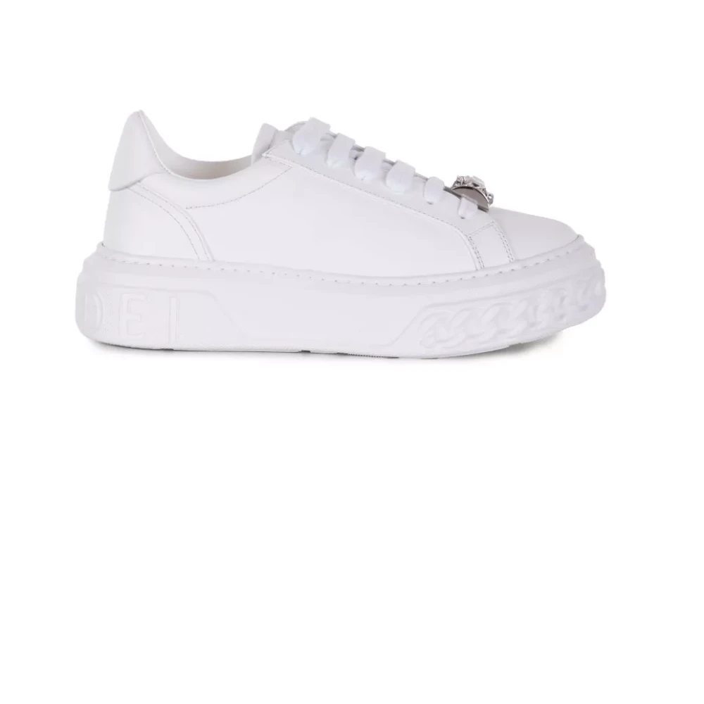 Casadei Women's White Sneakers, 7 Uk, Stylish Casual Trainers