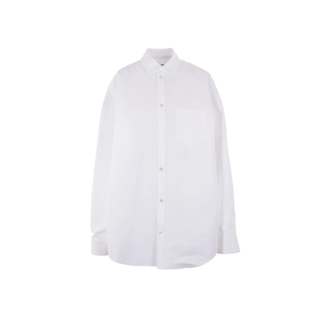 Balenciaga Oversized Katoenen Shirt Jacket White Dames