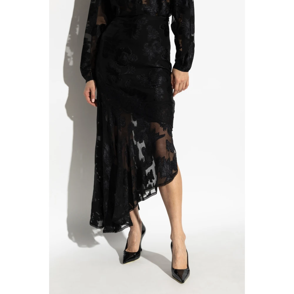 ETRO Rok met kanten rand Black Dames