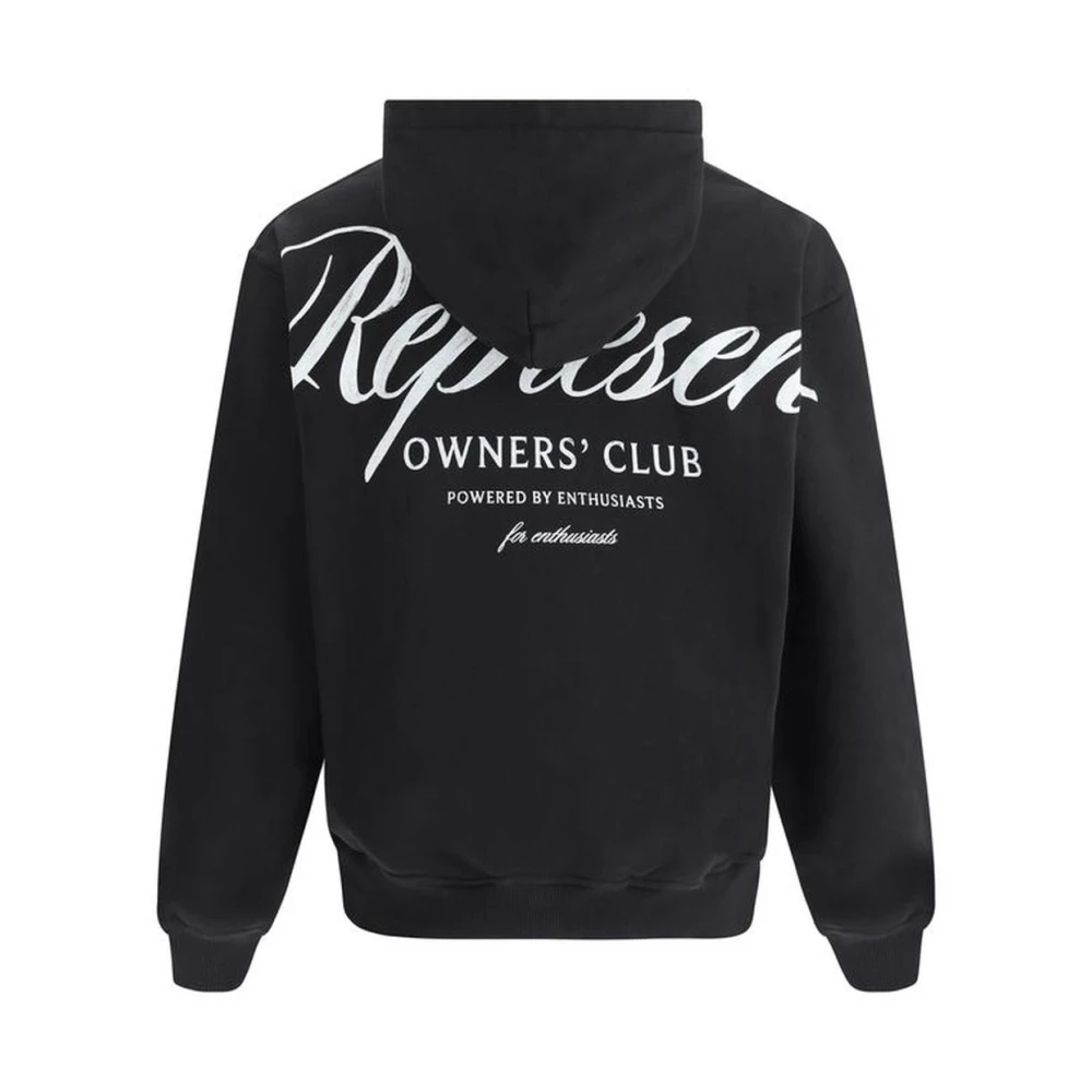 Represent Maxi Print Katoenen Hoodie Black Heren